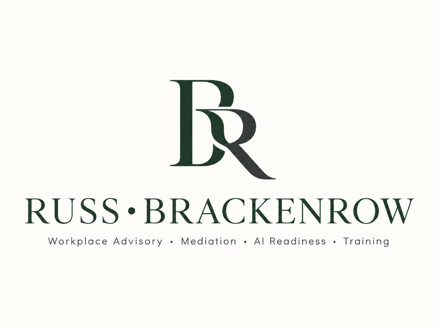 Russ•Brackenrow logo: interlocking B and R monogram with wordmark